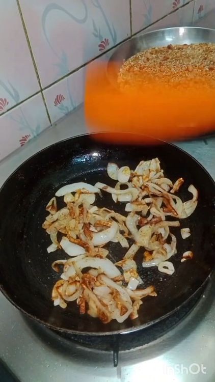 Step 1.1: Fry the onion until it turns translucent and set aside