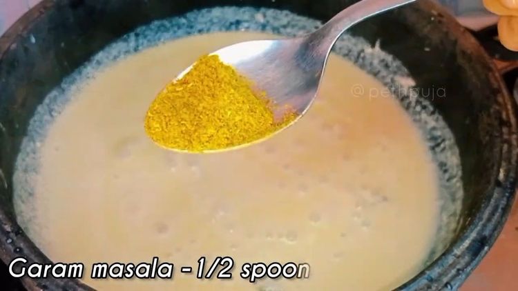 Step 2.1: Add garam masala and mix for 2 minutes