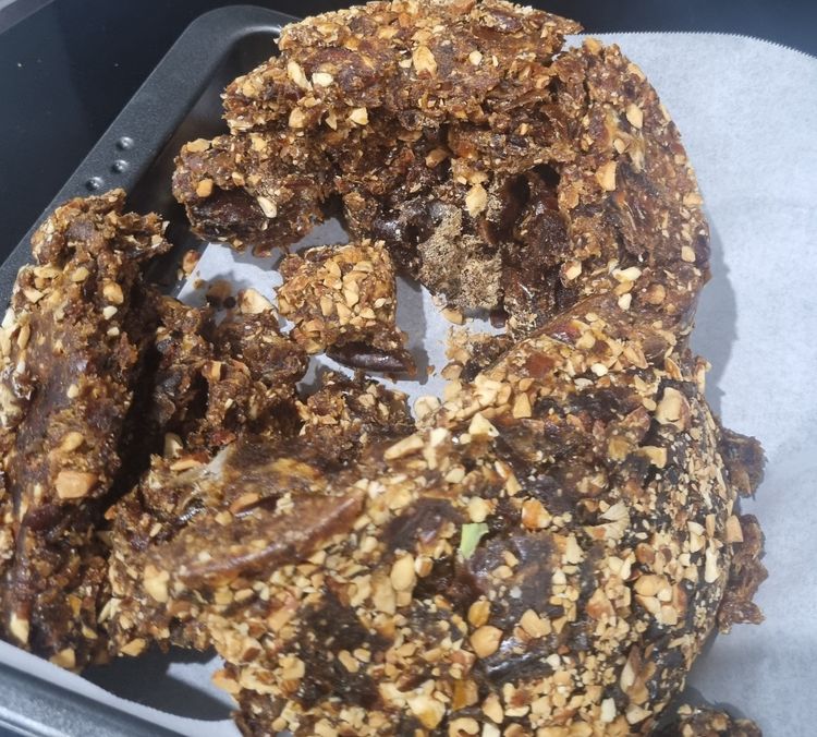 Step 1.1: Add crushed nuts and have 1-2 pulses as nuts get mixed