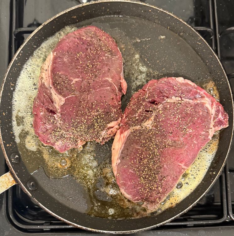 Step 2.1: Season the steak with salt and pepper
