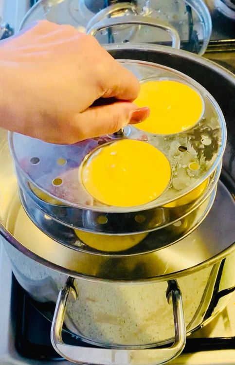 Step 1.1: Cover the idli stand in the pot or steamer with a lid