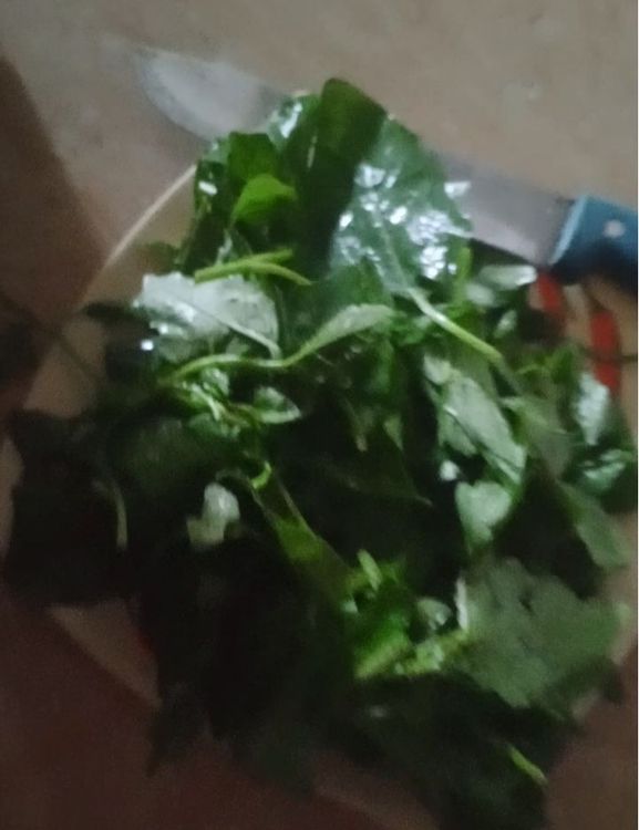 Step 6.2: Wash your garden egg leaves (akwukwo anara) thoroughly, slice them, and set aside