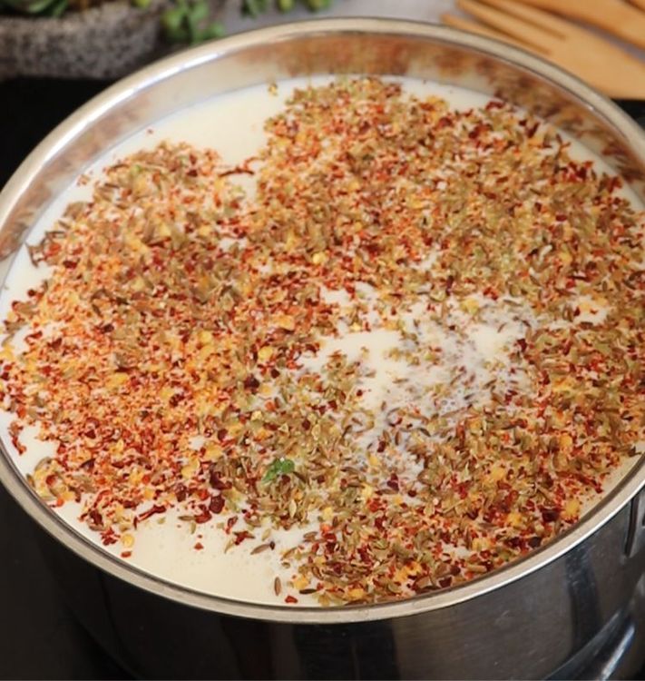 Step 1.1: In a large saucepan, heat milk over medium heat