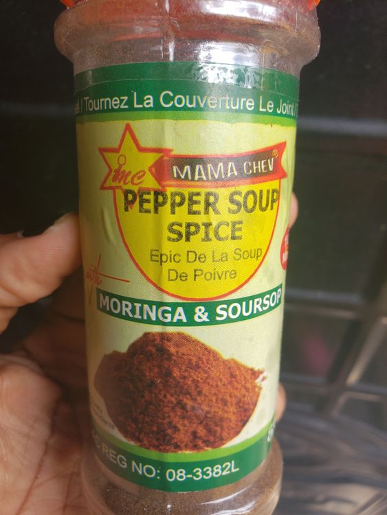 Step 1.1: Next, you add the peppersoup spice and allow to simmer for 45 secs - 1 minute