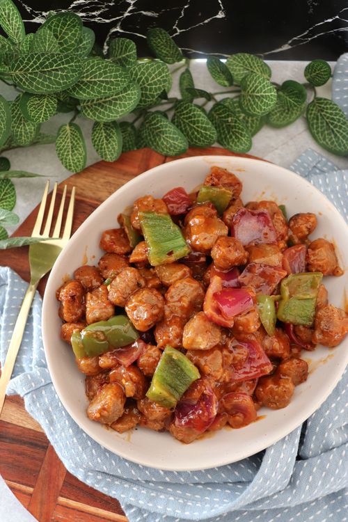 Soya Chilli Manchurian recipe