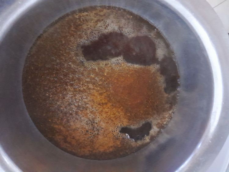Step 1.1: Bring water and ginger tea leaves to a boil