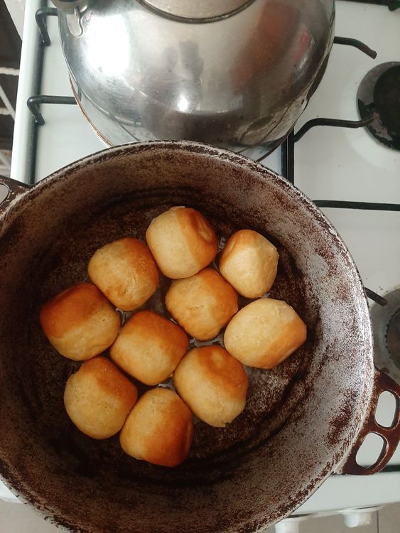 Step 2.1: Fry the dumplings until golden brown