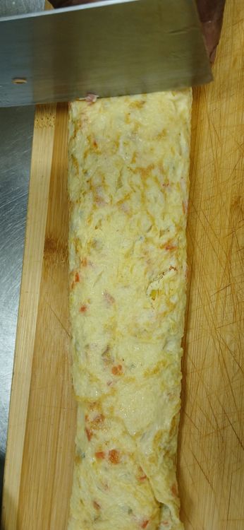 Step 1.1: Once fully rolled and golden on the outside, remove from heat