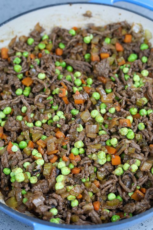 Step 3.1: Remove from the heat and add the peas