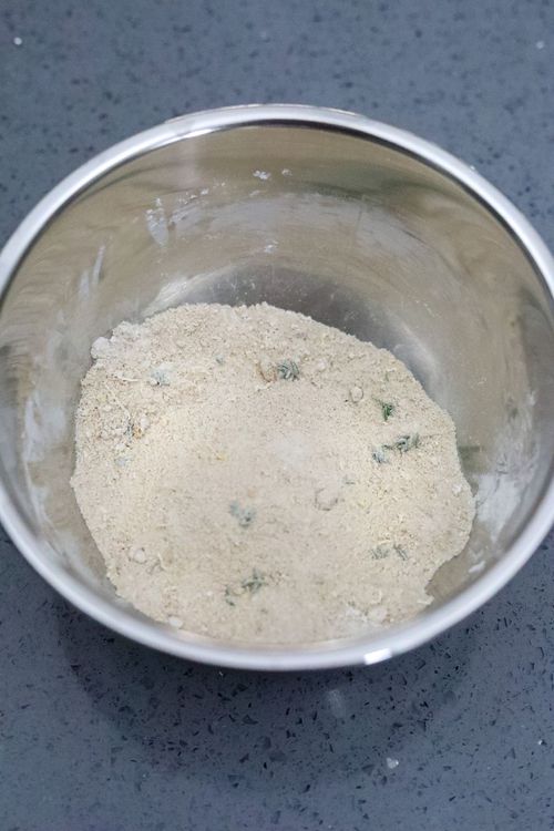 Step 1.1: In a mixing bowl, combine the salt, sugars, ginger, thyme, lemon zest, and cornstarch