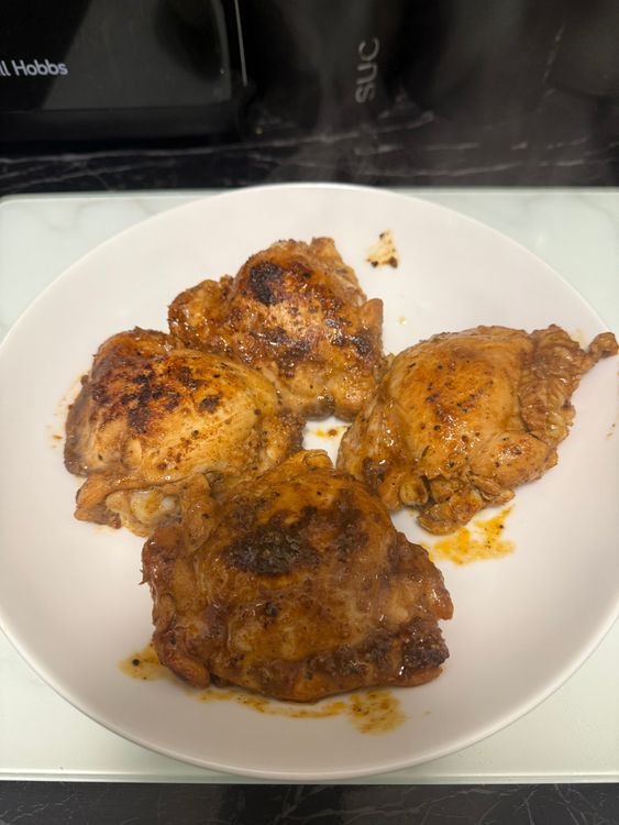Step 1.1: Heat a pot on high heat and sear the chicken thighs on both sides