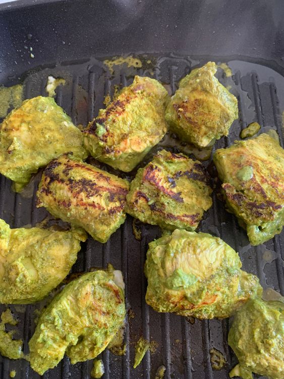 Step 1.1: Preheat a grill pan over medium-high heat, and lightly drizzle it with oil