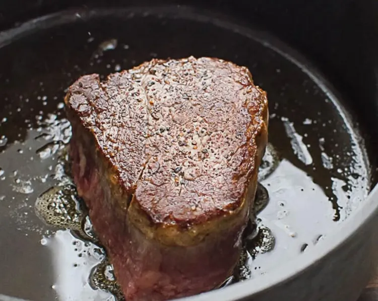 Step 2.1: In the same skillet, heat the remaining butter over high heat until foamy