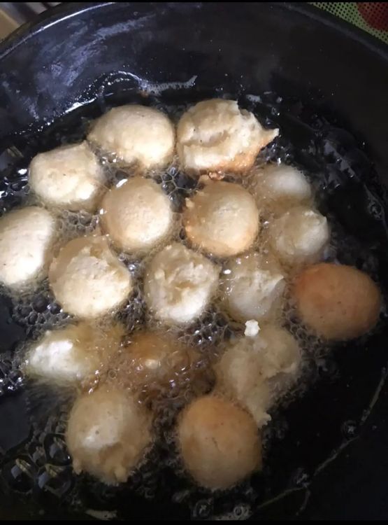 Step 1.3: Use your hands to scoop the batter and carefully place it in the hot oil