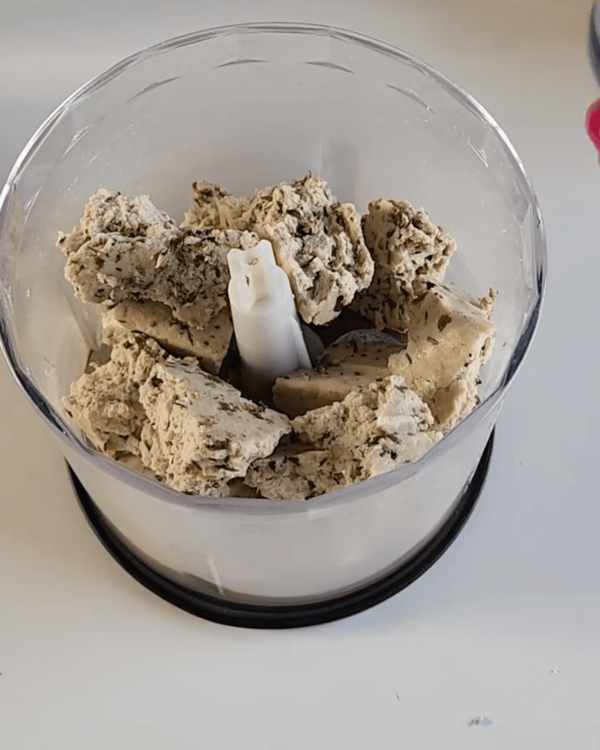 Step 2.1: Roughly break tofu into smaller pieces