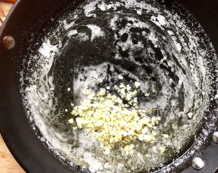 Step 2.1: Melt the butter in a large pan or skillet over medium heat