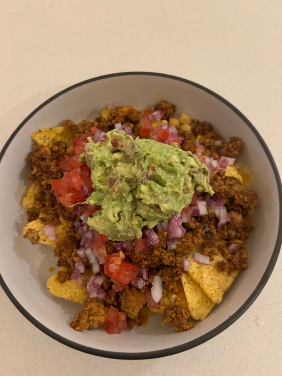Step 3.1: Top each serving with a generous scoop of guacamole