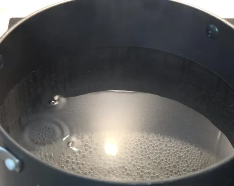 Step 1.1: Pour salted water into a pot and bring it to a boil