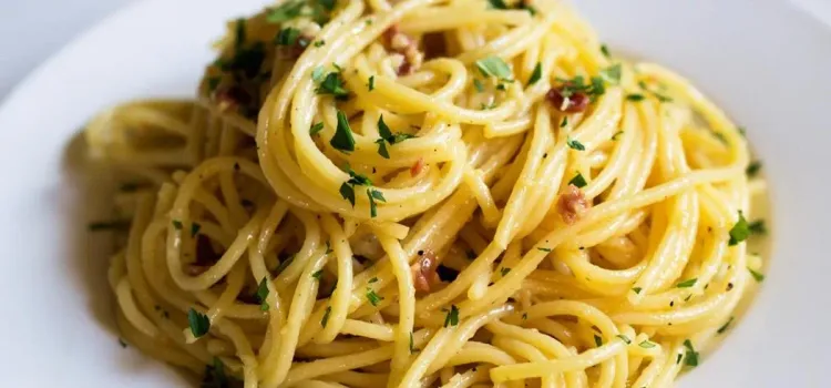 Step 2.1: Garnish the dish with extra Pecorino and fresh parsley
