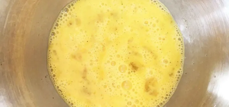 Step 1.1: In a medium bowl, whisk together the eggs, milk, salt, and ground black pepper