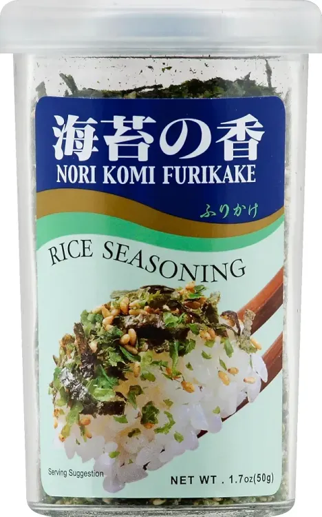 Step 1.1: Cover the rice with a moderate amount of Nori Komi furikake