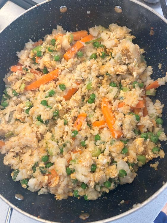 Cauliflower Broccoli Fried 'Rice' (Keto-Friendly Recipe) recipe