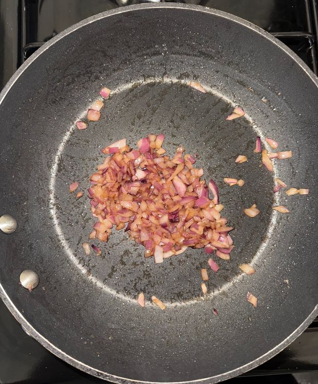 Step 1.1: Add the onions with butter and sauté for 6-8 minutes until golden brown on medium heat