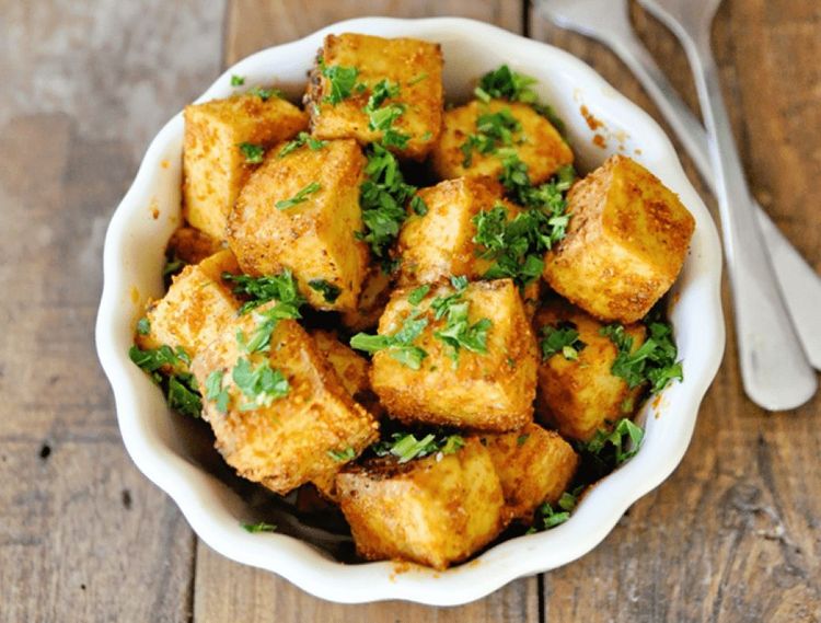 Oven-Roasted Tofu with Spanish Paprika and Parsley recipe