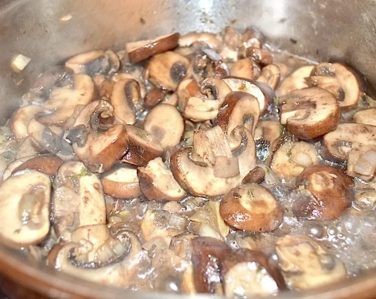 Step 1.1: Add the onion, garlic, salt, pepper, dried parsley, and red wine