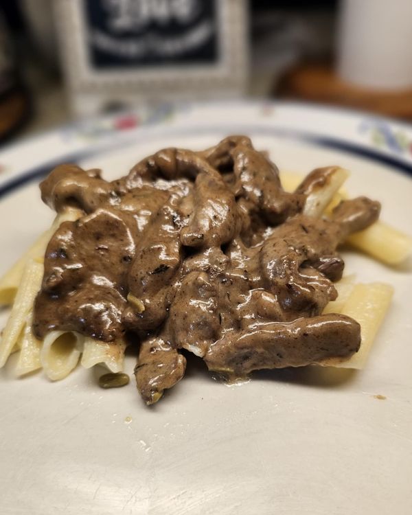 Easy Low FODMAP Beef Stroganoff recipe