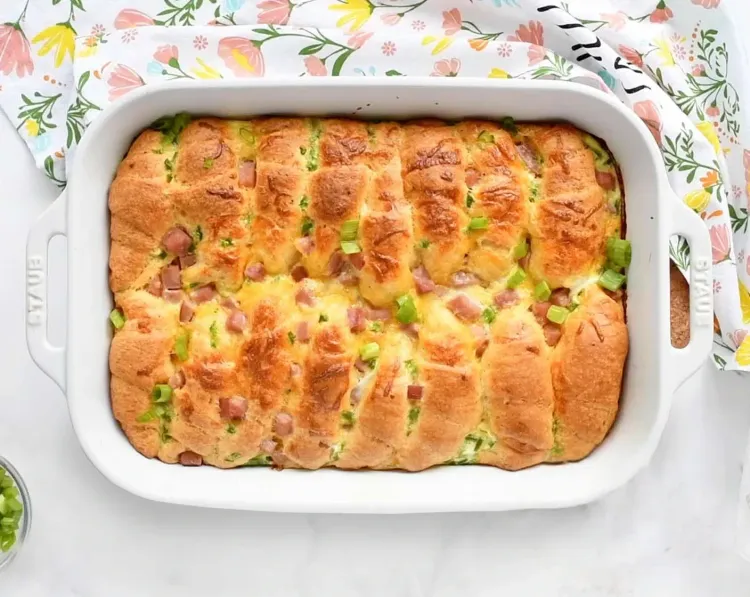 Ham and Cheese Crescent Roll Casserole recipe