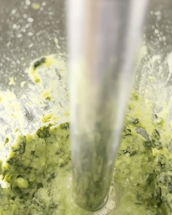 Step 2.1: For spinach and ricotta filling, sauté garlic and spinach, then mix with ricotta cheese, salt, and pepper