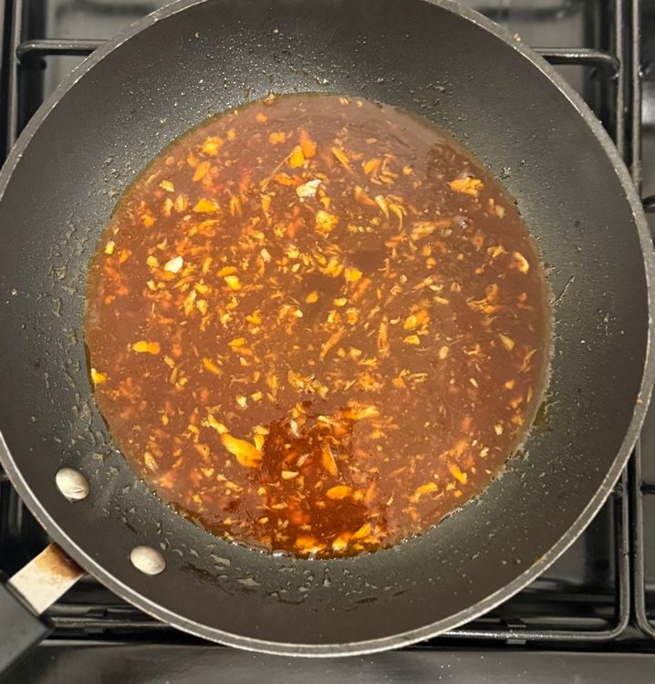 Step 2.1: Add honey, sweet chilli sauce, soy sauce, and water