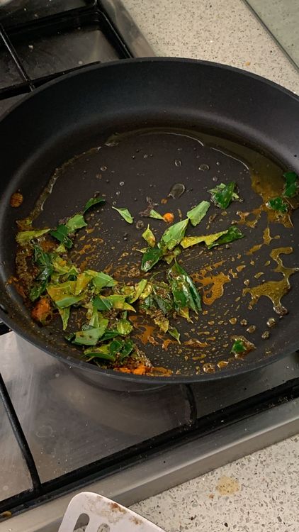 Step 2.1: In a pan, heat oil over medium heat
