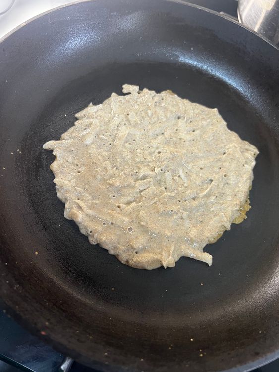Step 1.1: Spread the batter like a pancake