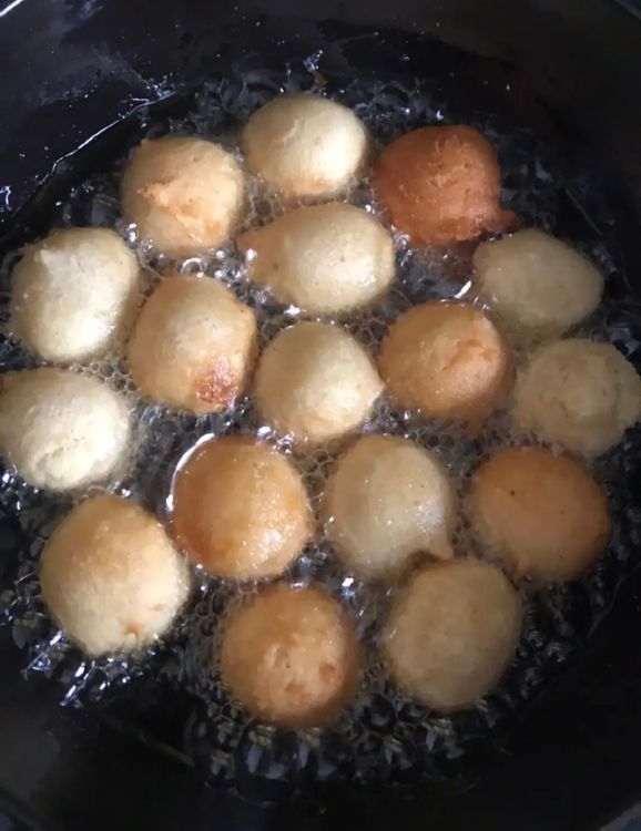 Step 1.1: Fry until golden brown and then drain on paper towels