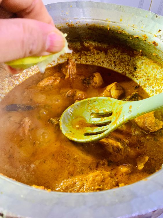 Step 1.2: Add water and lemon juice, stir and bring to a boil