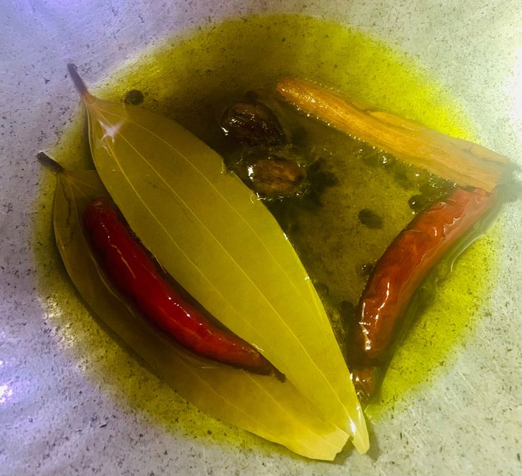 Step 1.1: Heat mustard oil again on low to medium flame