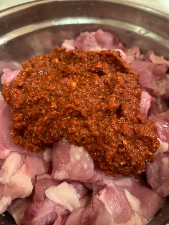 Step 2.1: Put the chicken pieces in a mixing bowl