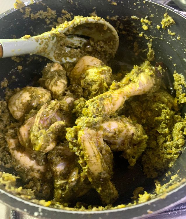 Step 2.1: Once the chicken is cooked, add lemon juice and mix to combine