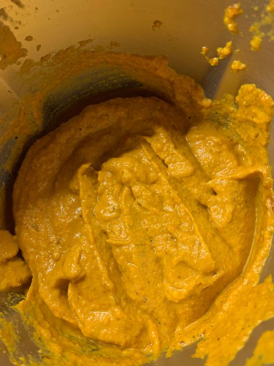Step 2.1: Transfer the mixture to a mixer and grind them to a smooth mixture