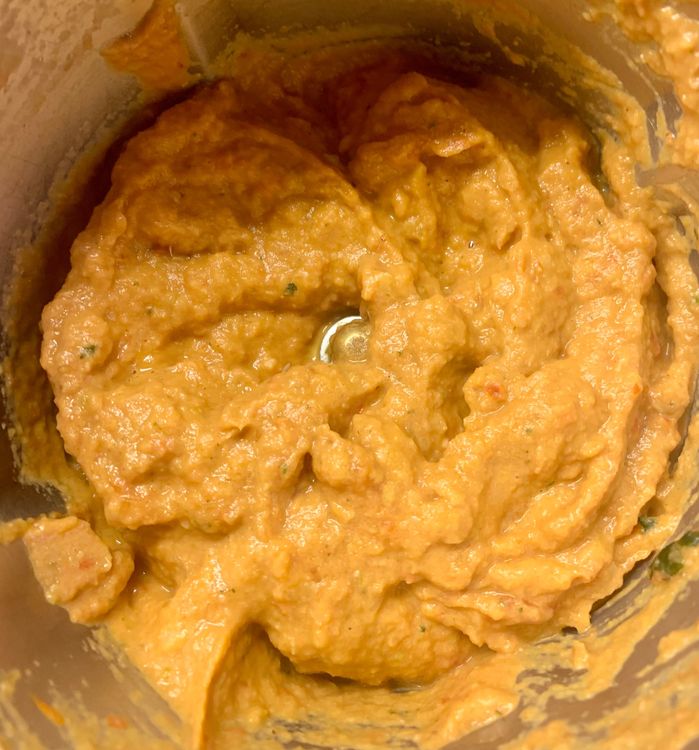 Step 2.1: Transfer the mushy vegetables to a mixer, make a fine paste, and keep aside for later use