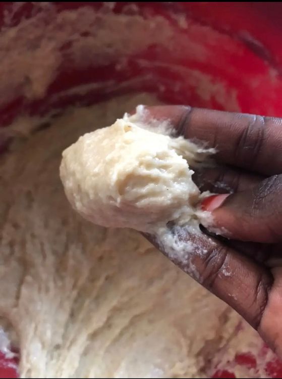 Step 1.1: Use your hands to scoop the batter and carefully place it in the hot oil