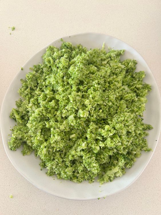 Step 1.2: Pat dry, then pulse in a food processor until coarse and rice-like