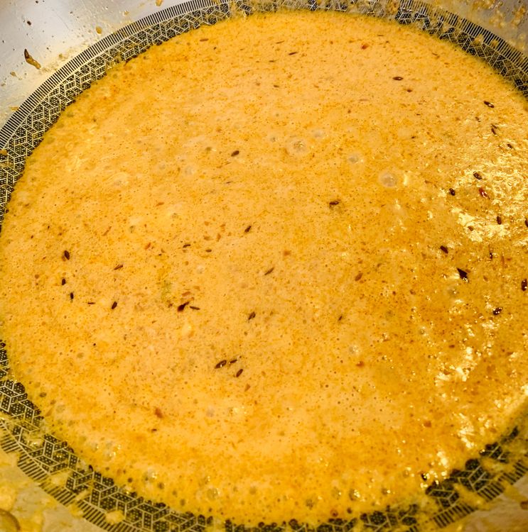 Step 1.2: Add the almonds paste and stir for a minute