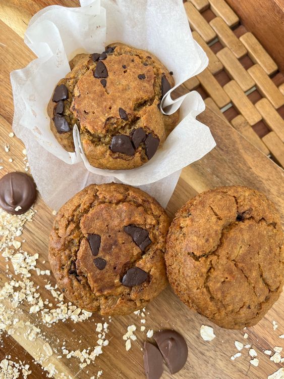 Vegan  Banana and Oat muffins  recipe