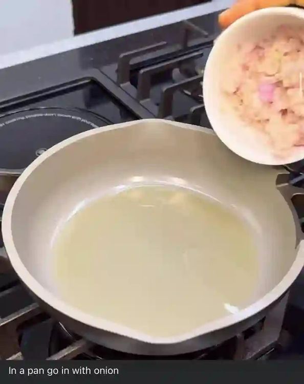 Step 1.1: In a pan, heat oil and saute chopped onions for 1 minute