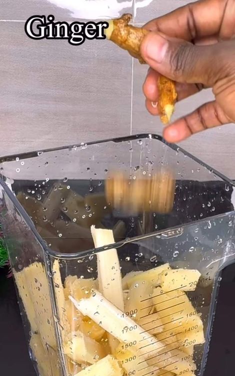 Step 1.1: Add ginger and blend the mixture