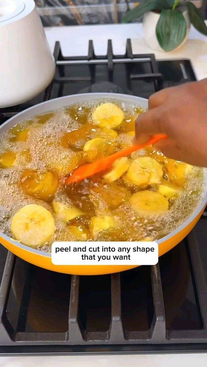 Step 1.1: Fry the plantains in hot oil until both sides are golden brown