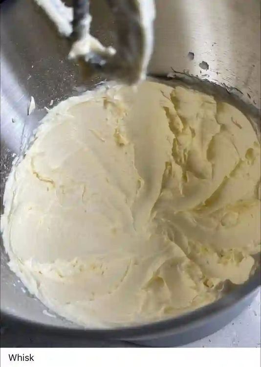 Step 1.1: Whisk until the mixture is light and creamy